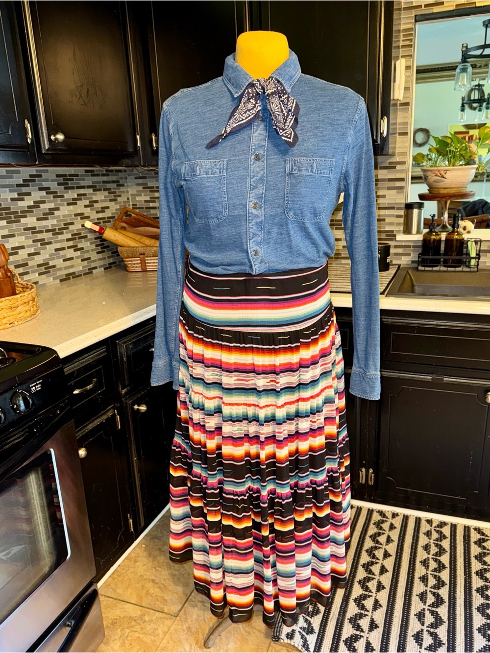 Black label Ralph Lauren Serape Skirt - large xl